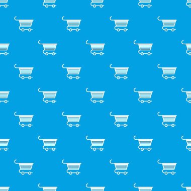 Alışveriş arabası desen kesintisiz mavi
