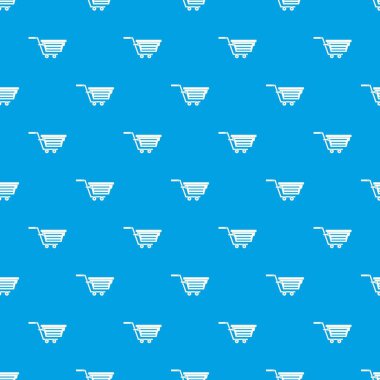 Alışveriş sepeti wheels desen kesintisiz mavi