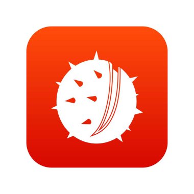 Kestane simgesi dijital kırmızı