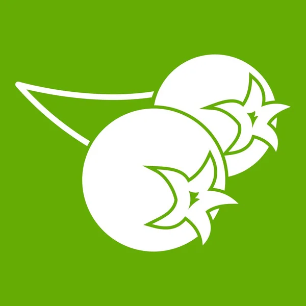 Chokeberry or aronia berry icon green — Stock Vector
