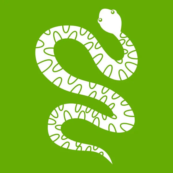 Negro serpiente retorciéndose icono verde — Archivo Imágenes Vectoriales