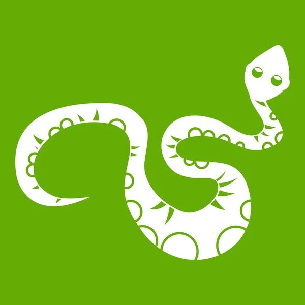 Μαύρο φίδι εικονίδιο πράσινο — Διανυσματικό Αρχείο