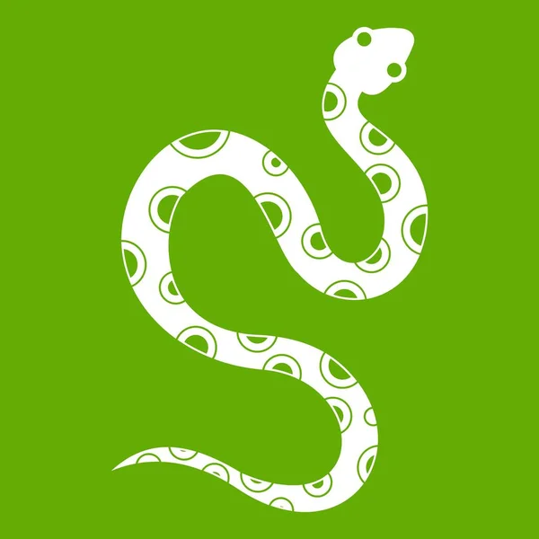 Venomous snake icon green — Stock Vector