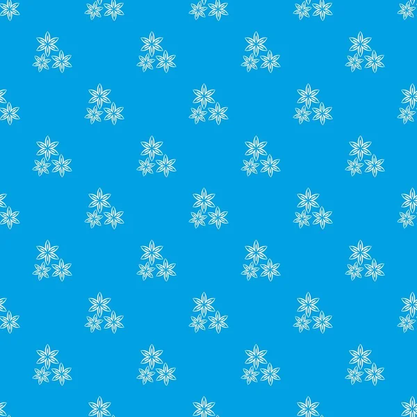 八角茴香模式无缝蓝色 — 图库矢量图片