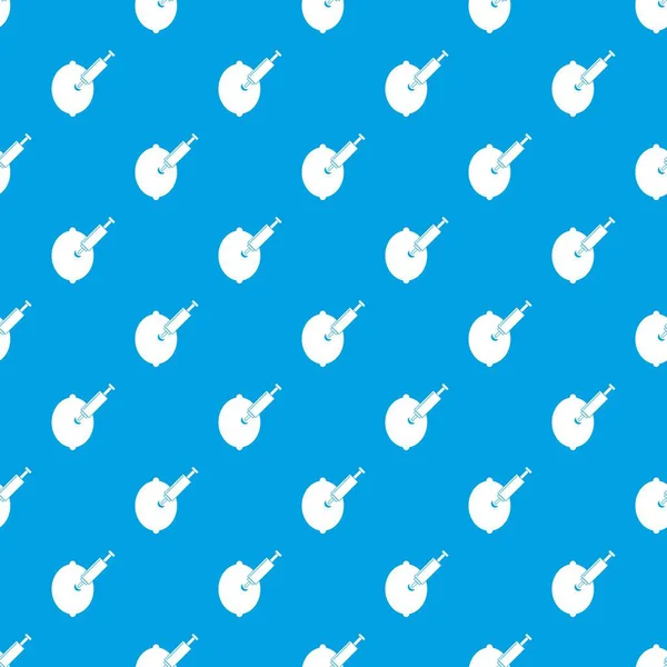 GDO limon şırınga desen kesintisiz mavi