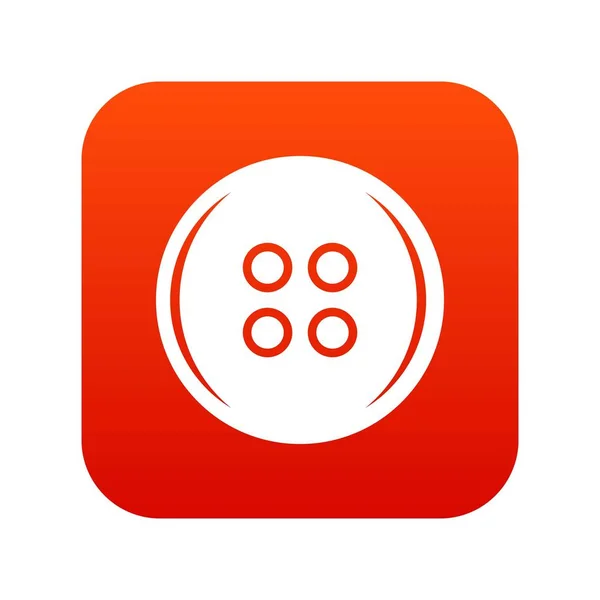 Icône bouton en plastique numérique rouge — Image vectorielle