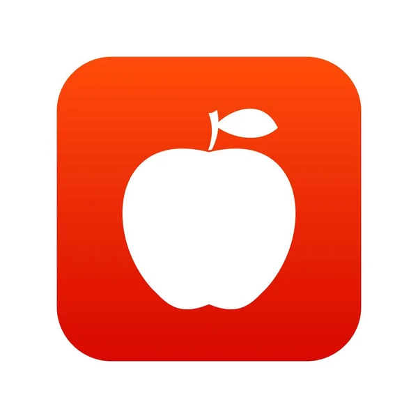 Apfelsymbol digital rot — Stockvektor