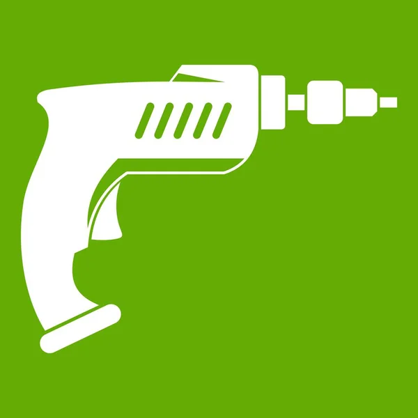 Drill icon green — Stock Vector