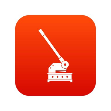 Kesme makinesi simgesini dijital kırmızı