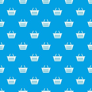Plastik alışveriş sepeti desen kesintisiz mavi