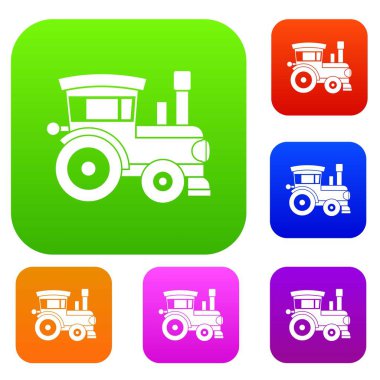 Oyuncak tren koleksiyonu ayarla