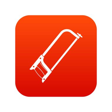 Demir testeresi simgesi dijital kırmızı