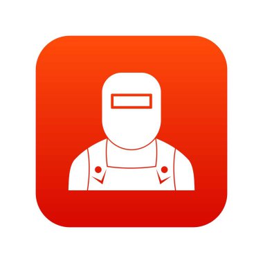 Kaynakçı simgesi dijital kırmızı