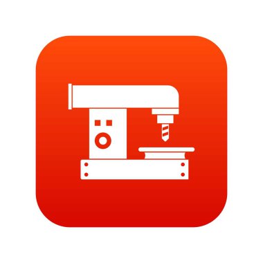 Delme makinesi simgesini dijital kırmızı