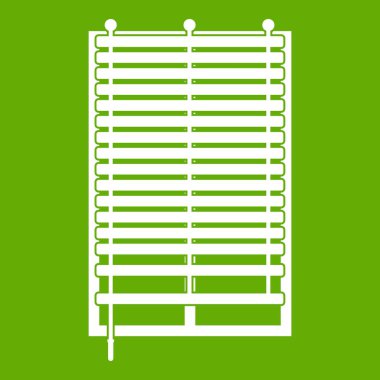 Ahşap jaluzi simgesi yeşil penceresiyle