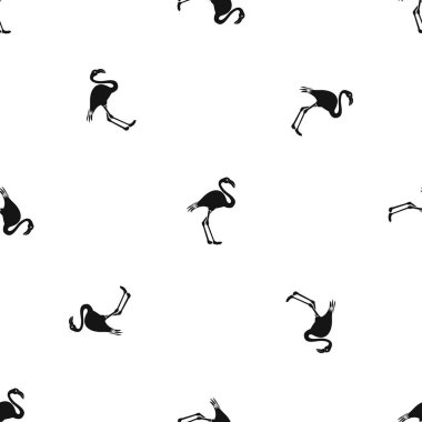 Flamingo desen sorunsuz siyah