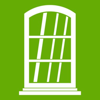 Beyaz dar pencere simgesi yeşil