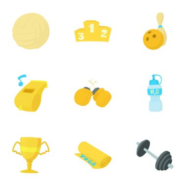 Spor Festivali simgeler ayarla, tarzı çizgi film