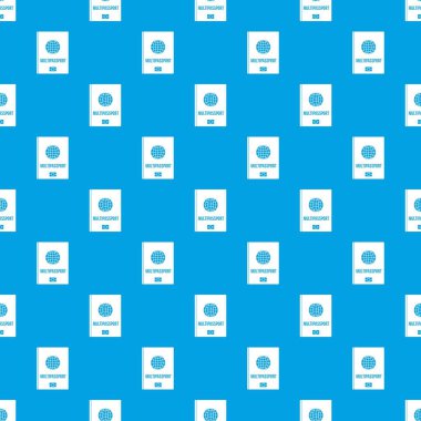 Multipassport desen kesintisiz mavi