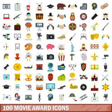 100 Film Ödülü simgeler kümesi, düz stil