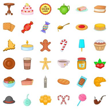 Şeker Icons set, karikatür tarzı