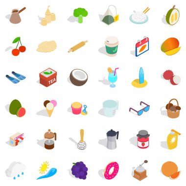 Şeker Icons set, izometrik stili