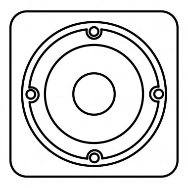 Hoparlör simgesi, anahat stili