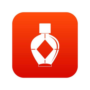 Kadın parfüm simgesi dijital kırmızı ışık şişe