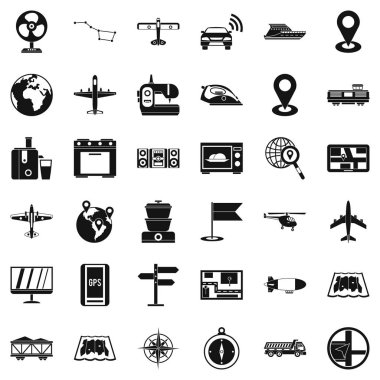 Teknoloji Icons set, basit tarzı