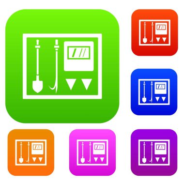 Yangın kalkan koleksiyonu ayarla