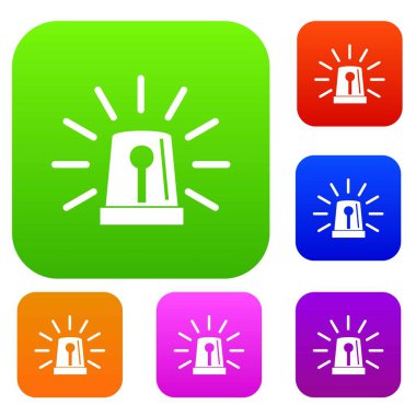 Acil durum ışığı yanıp sönen koleksiyonu ayarla