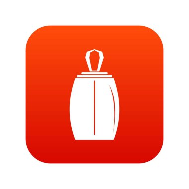 Zarif kadın parfüm şişe simgesi dijital kırmızı