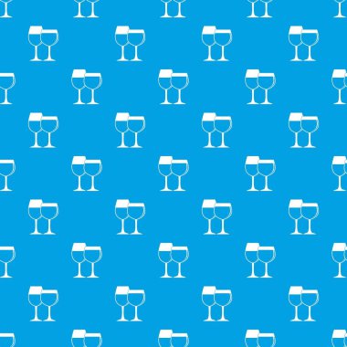 İki bardak şarap kesintisiz mavi model