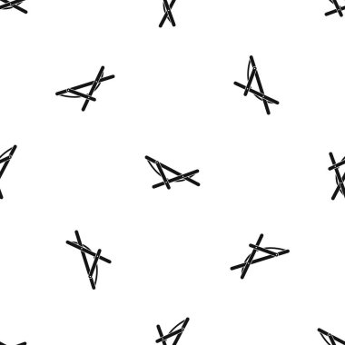 Plaj şezlong desen sorunsuz siyah