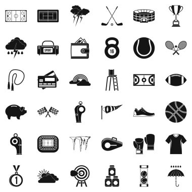 Tenis Icons set, basit tarzı