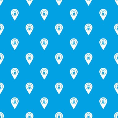 Coğrafi etiket tramvay desen kesintisiz mavi işareti ile