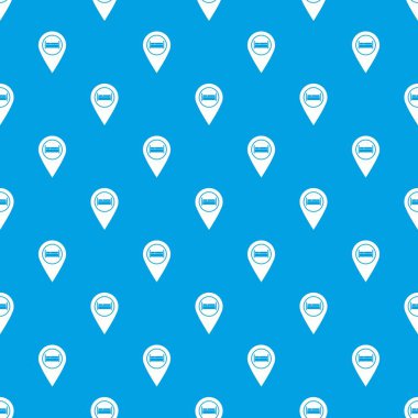 Yatak, pansiyon, otel desen kesintisiz mavi işareti