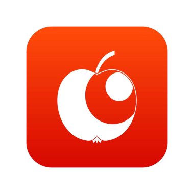 Apple simgesini dijital kırmızı