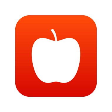 Parlak elma simgesi dijital kırmızı