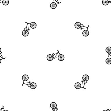 Bisiklet desen sorunsuz siyah