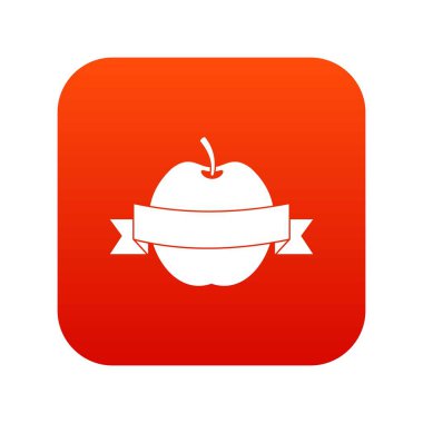 Kurdele simgesi dijital Kırmızı elma