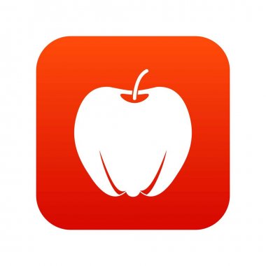 Olgun elma simgesi dijital kırmızı