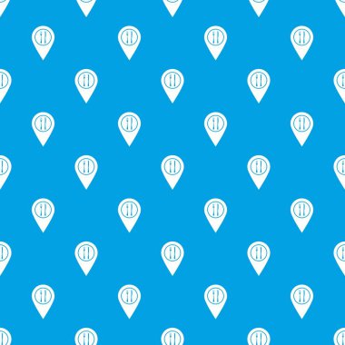 Harita iğne işaretçisi kafe ya da restoran ile işareti model sorunsuz mavi