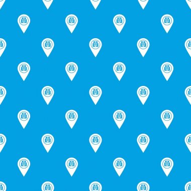 Coğrafi etiket Hastane Binası ile desen kesintisiz mavi