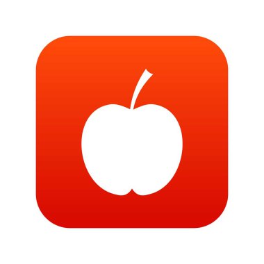 Damalı elma simgesi dijital kırmızı