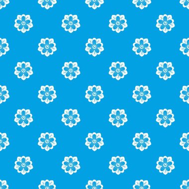 Çiçek desen kesintisiz mavi