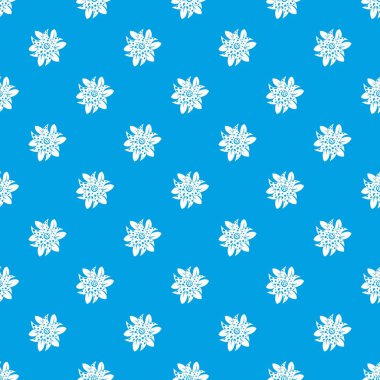 Çiçek desen kesintisiz mavi