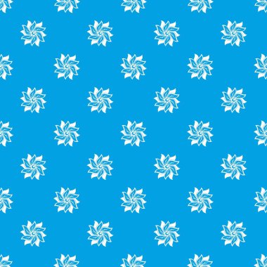 Çiçek desen kesintisiz mavi