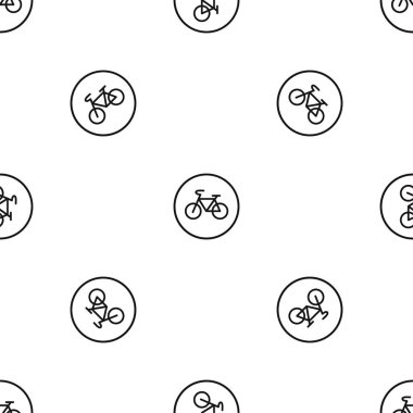 İşareti Bisiklet desen sorunsuz siyah