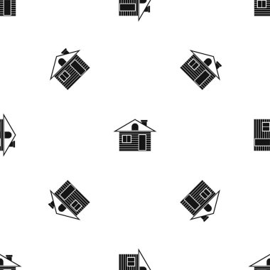 Ahşap günlük ev desen sorunsuz siyah